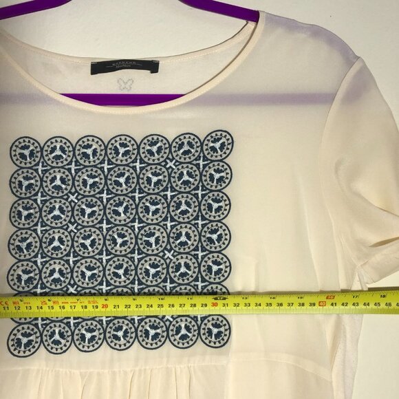 Max Mara Weekend silk and viscose cream tunic top - Picture 9 of 9